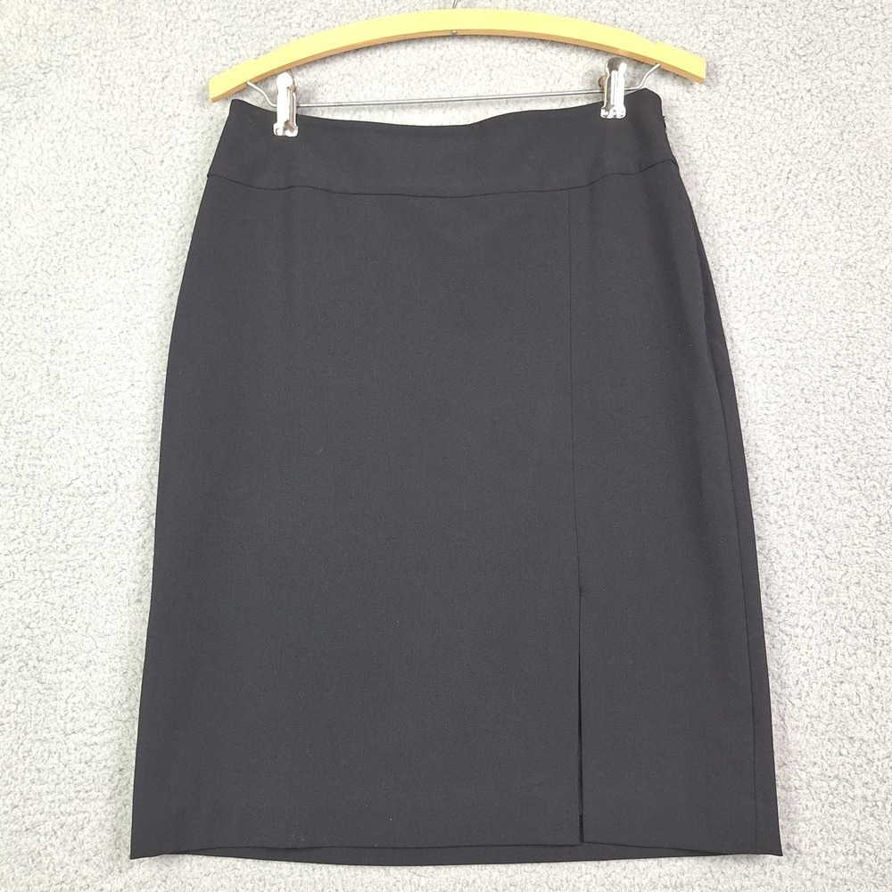White House Black Market Pencil Skirt Womens 6 Black Stretch Timeless Career‎